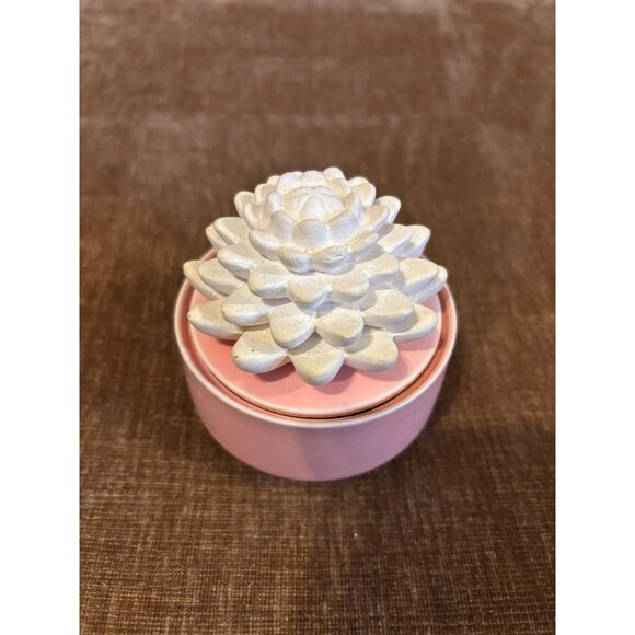 Ceramic Succulent Oil Diffuser With Pink Base & Rope Wick - Picture 5 of 5